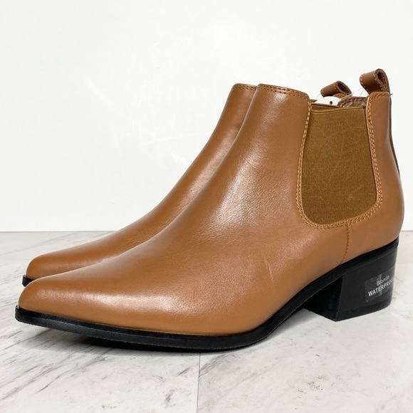 New! Blondo Emelia Chelsea Brown Leather Bootie 6.5 - Picture 1 of 14